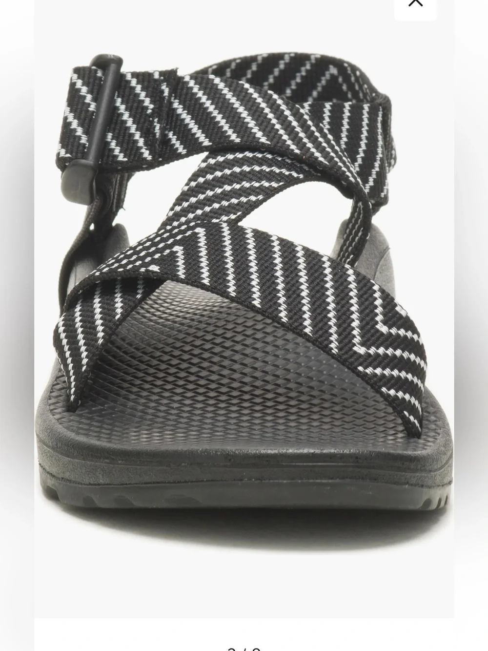 Chaco Black & White Striped Z-Style Sandal